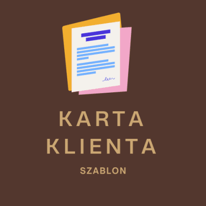 Szablon karty klienta gabinetu